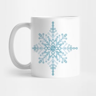 a blue snow crystal Mug